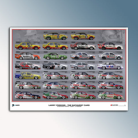 Larry Perkins - The Bathurst Cars Peter Hughes Print