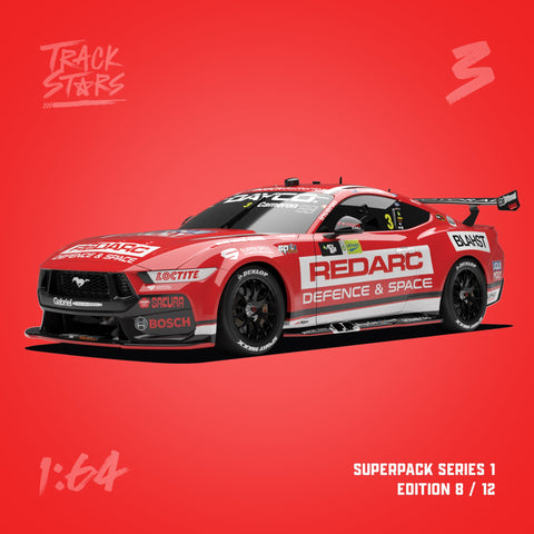 1:64 Scale TrackStars 2025 Adelaide #3 Ford Mustang Aaron Cameron Model